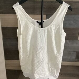 Simply Vera Verawang Tank Top White Size Med